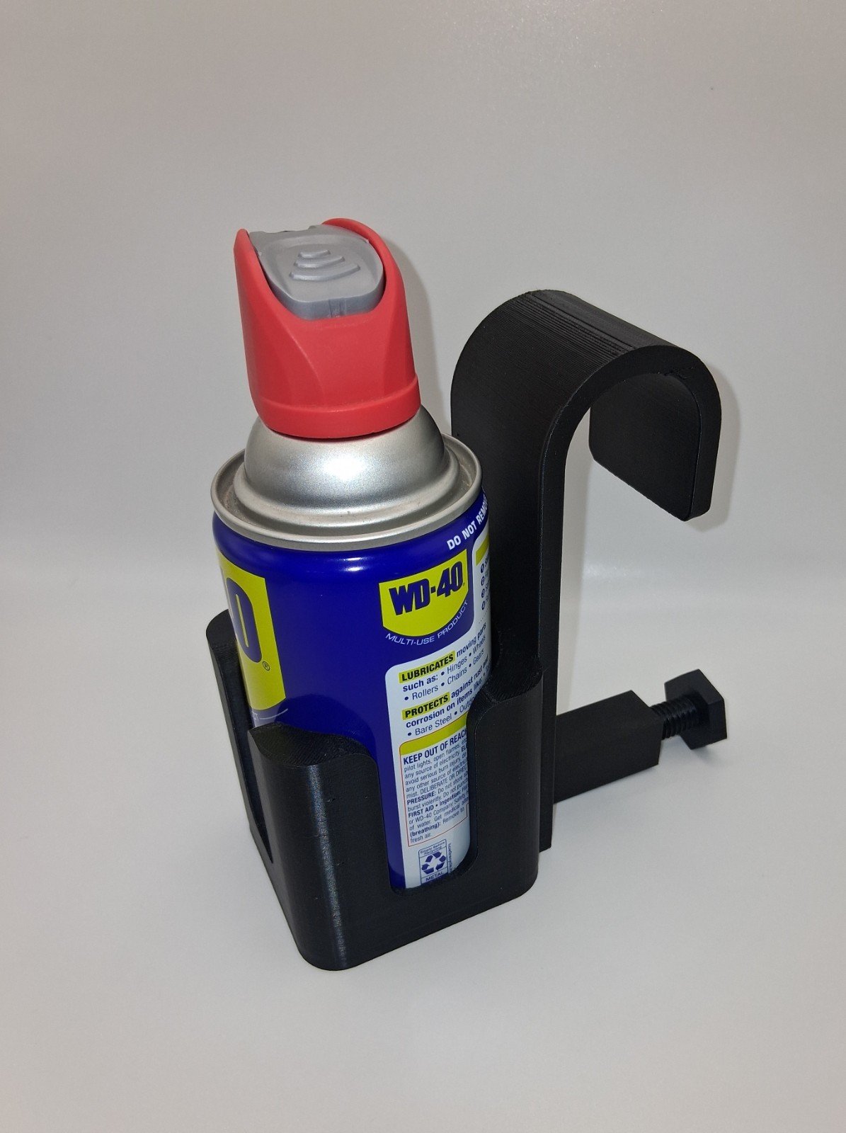 Tool Box Handle Can/Bottle Holder/Hanger with Adjustable Foot for Stability.