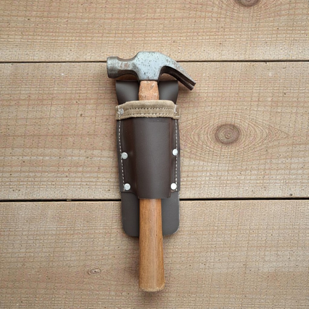 Leather Hammer Holder Holster – Heavy-Duty Belt Loop Tool Pouch