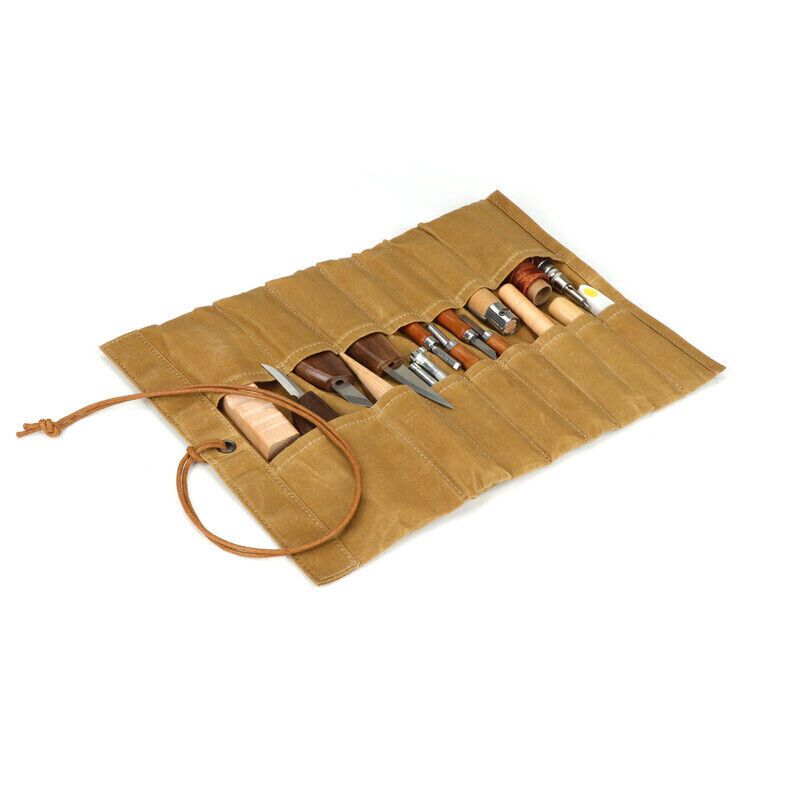 TOURBON Roll up Tool Carry Holder Carving Knife Organizer Bag Pouch-Daily Deals