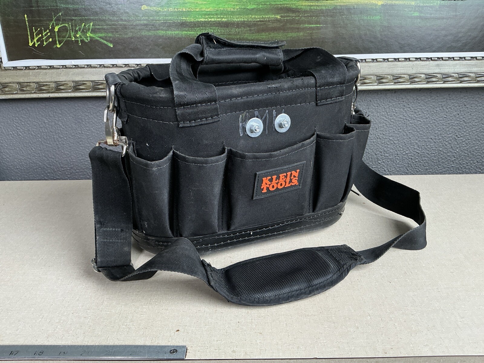 Klein Tools Polyester 8 Pocket Oval Tool Tote Bag Bucket – 55239H 