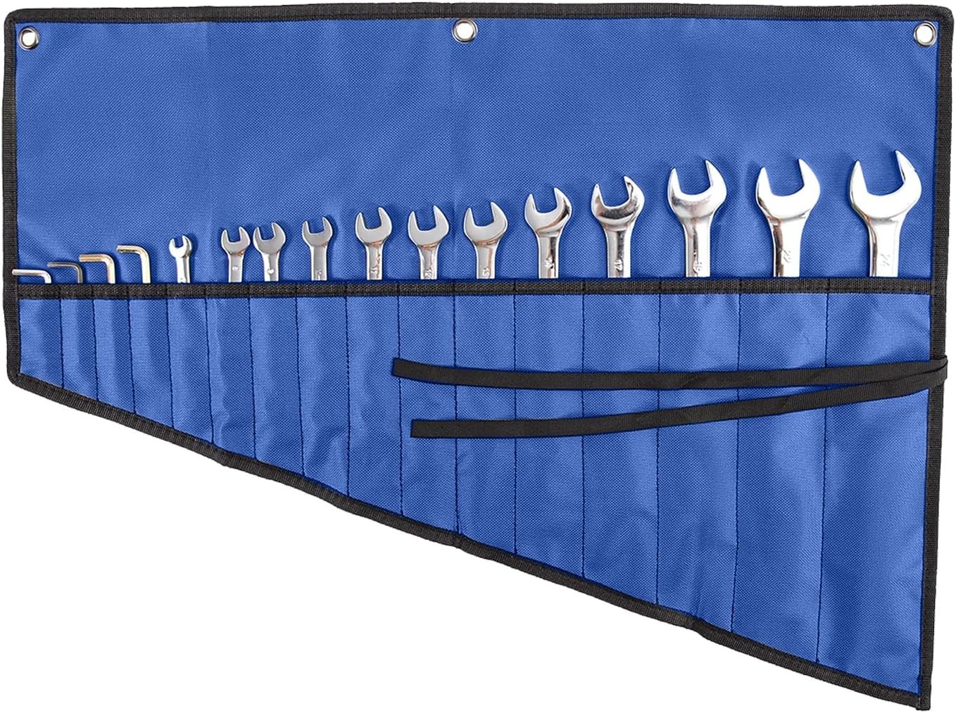 16 Pockets Wrench Roll Organizer, Wrench Pouch Roll up with Water Proof Oxford C
