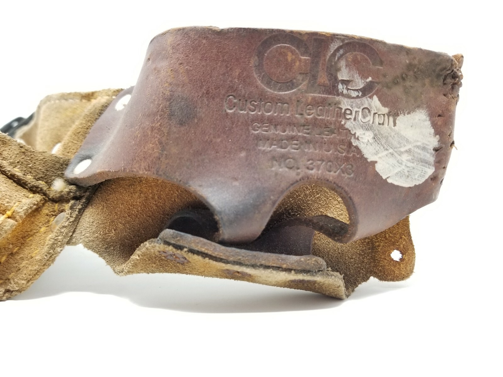 Vintage Custom Leather Craft No. 370X3 Work Gear Tool Pouch Belt Made In USA