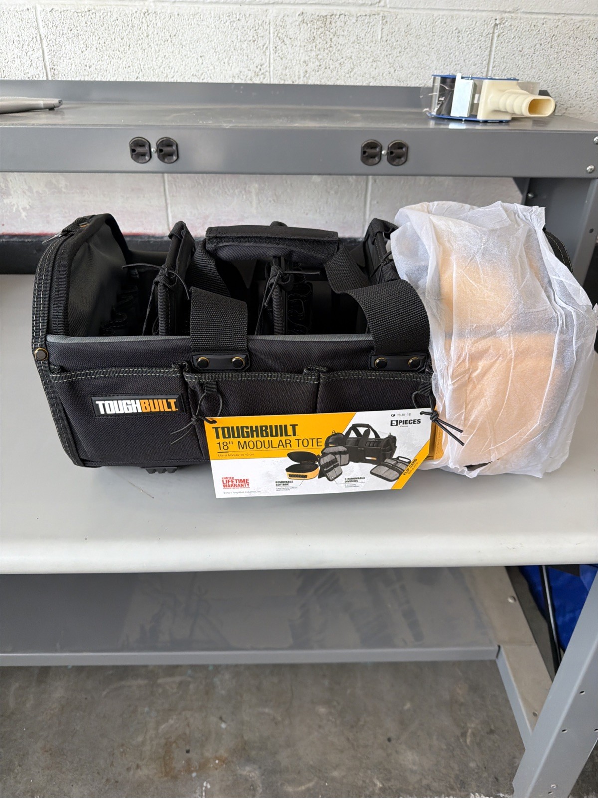 ToughBuilt TOU-81-18 18″ Modular Tote, Black/Yellow