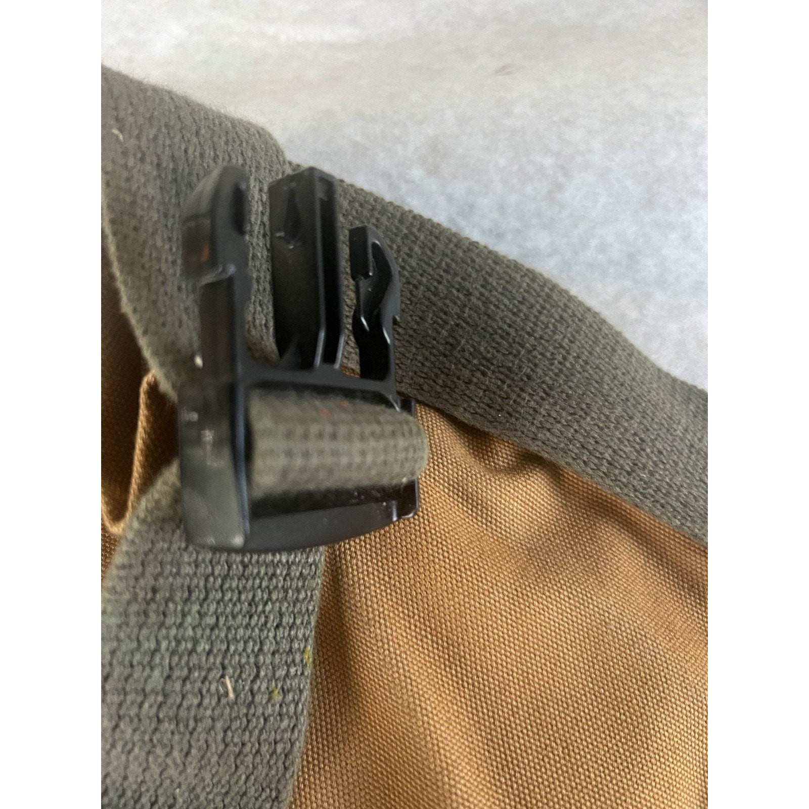 Vintage Carhartt A09 BRN Duck Canvas Tool Apron Waist Bag Made in USA Brown S/M