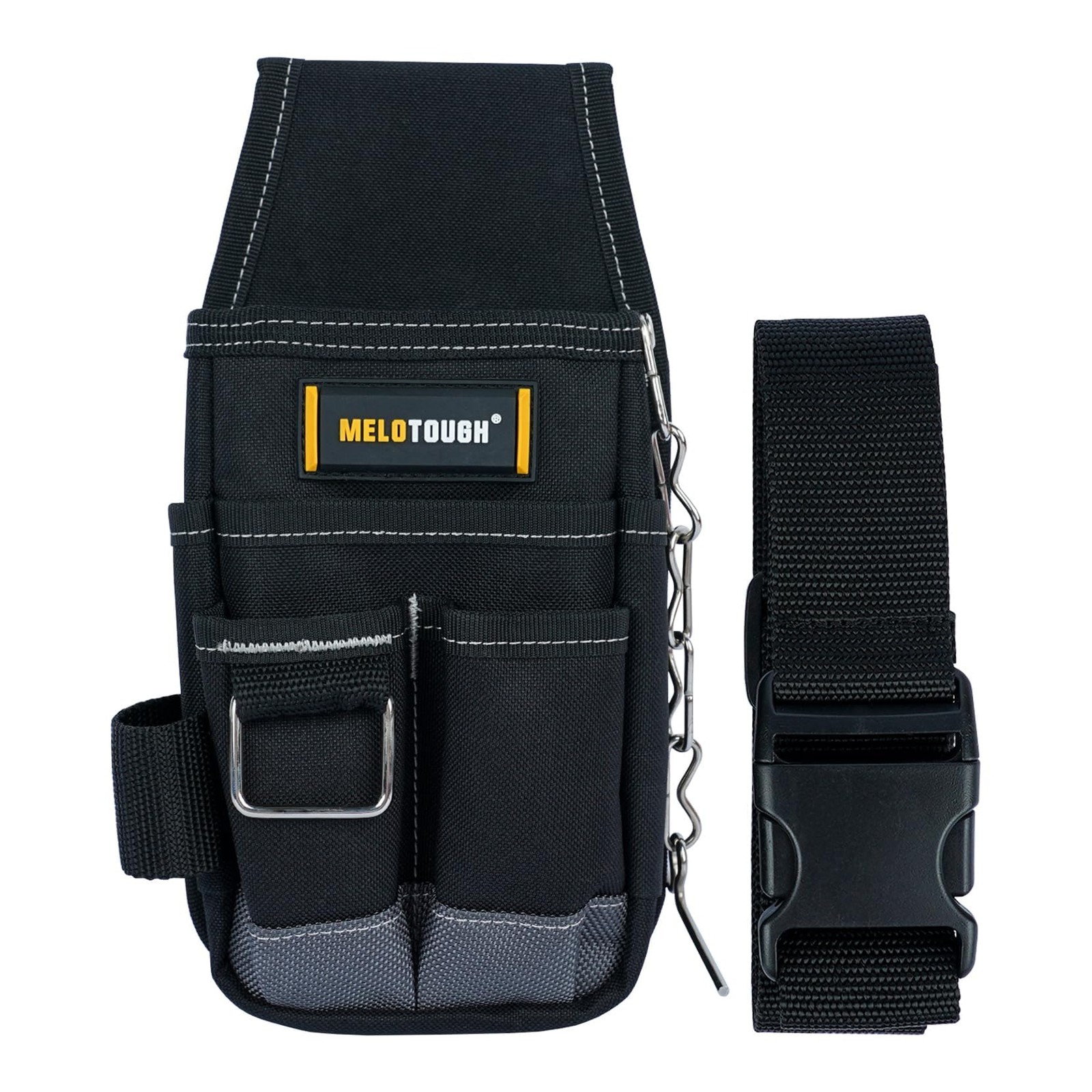 MELOTOUGH Pocket Tool Pouch Belt Pouches with Small, Grey/Black