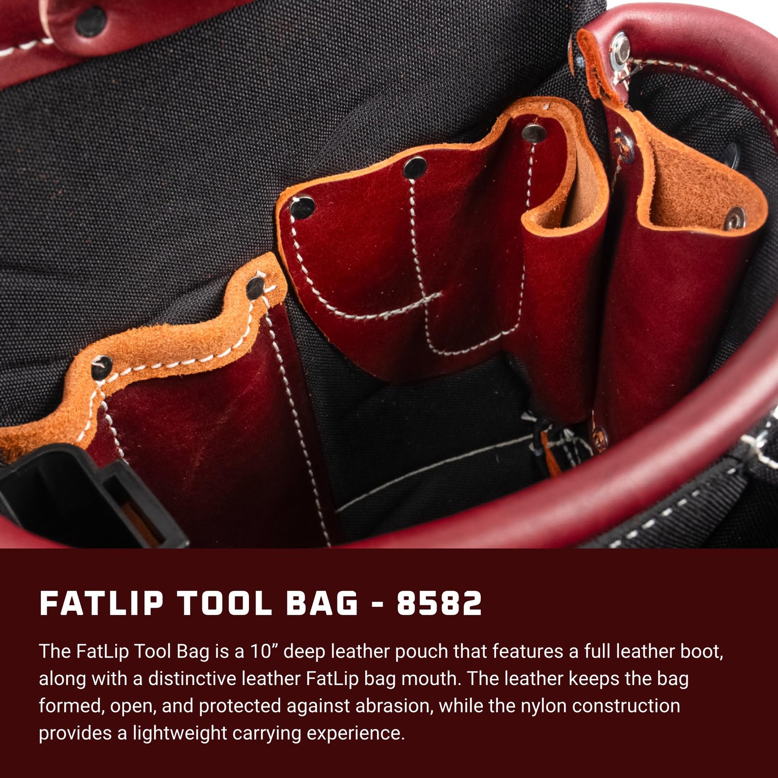 FatLip Tool Bag – 13 Pockets & Tool Holders – Made in USA