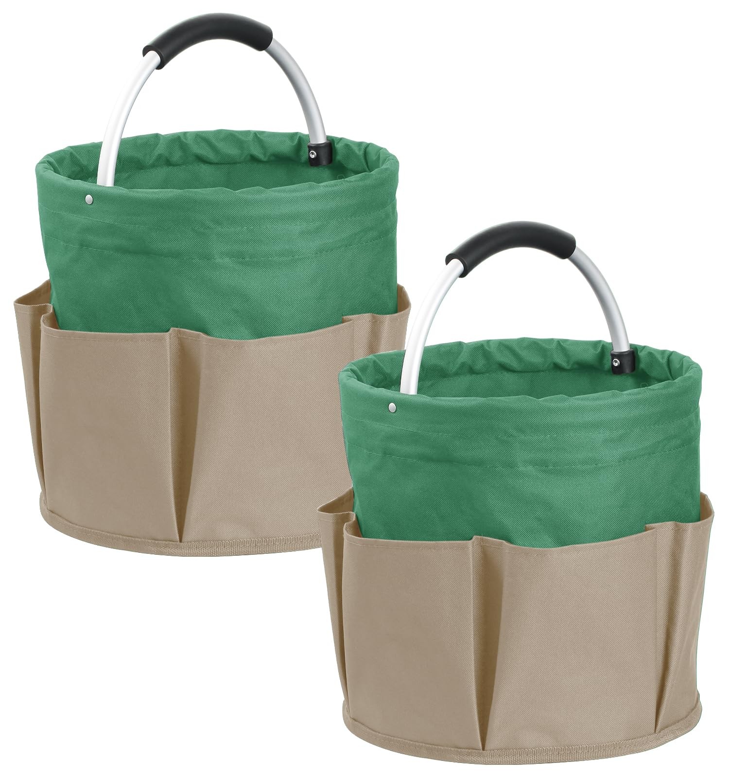 Set of 2 Foldable Cleaning Caddy for Cleaning Supplies, 17L Household Tool Bu…