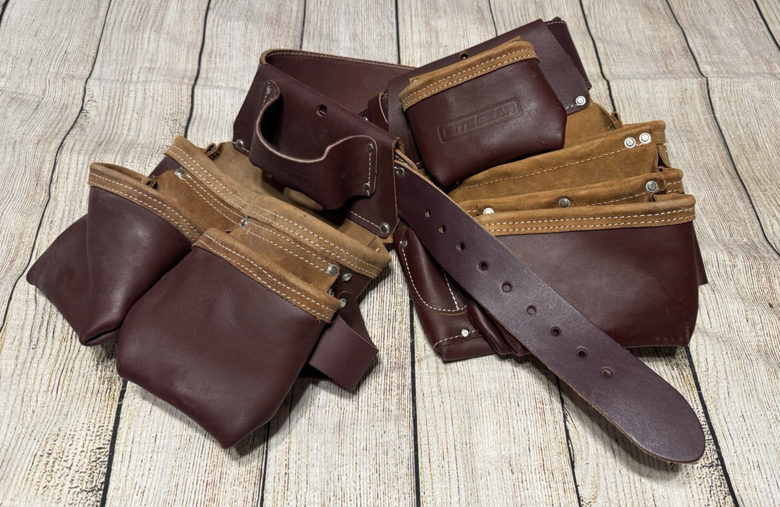 Site Gear 7 Bag 23 Pockets Framer Tool Belt Set Leather Never Used Sz XL GTubH