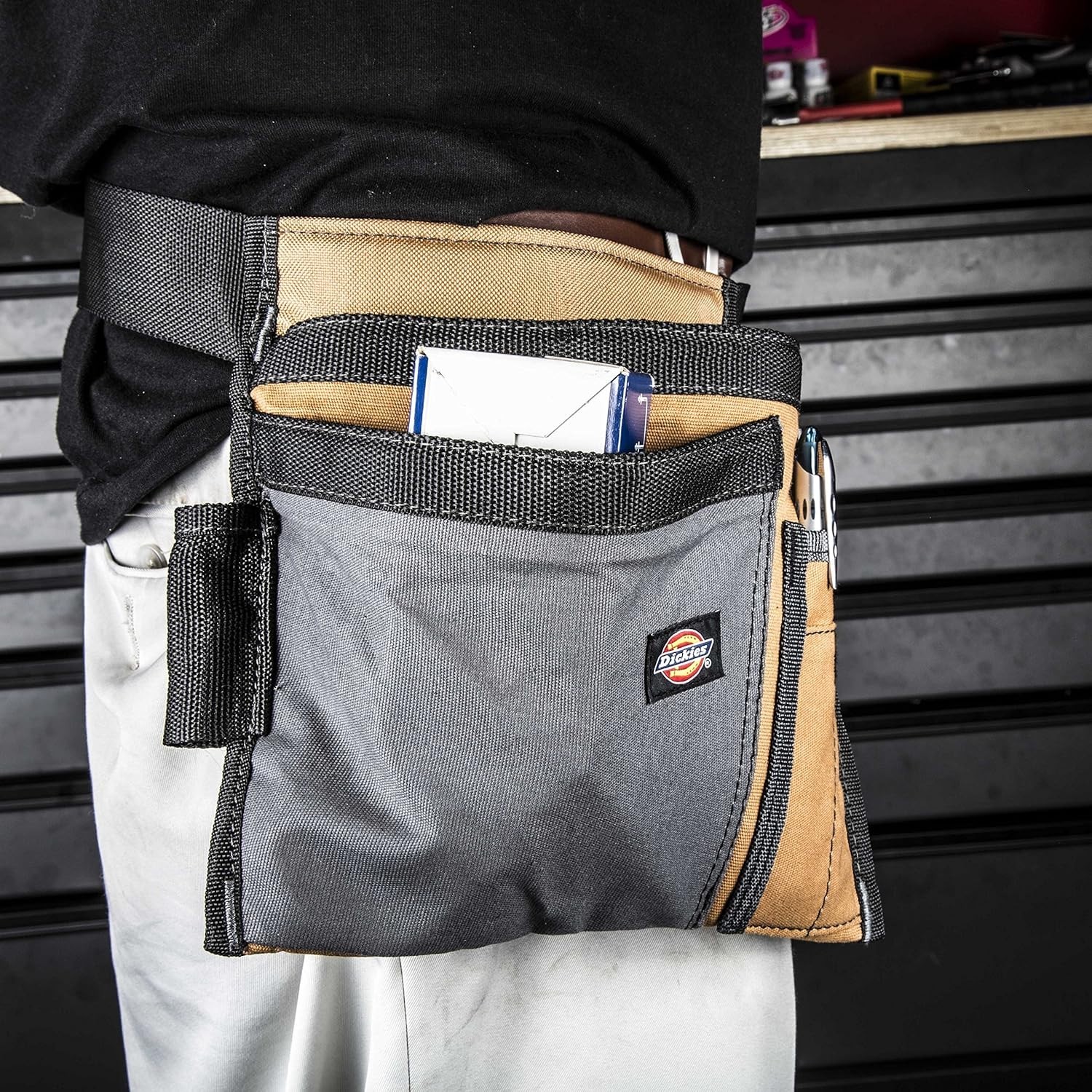 Tool Belt Canvas Pouch Work Apron Adjustable 5-Pocket Durable Utility