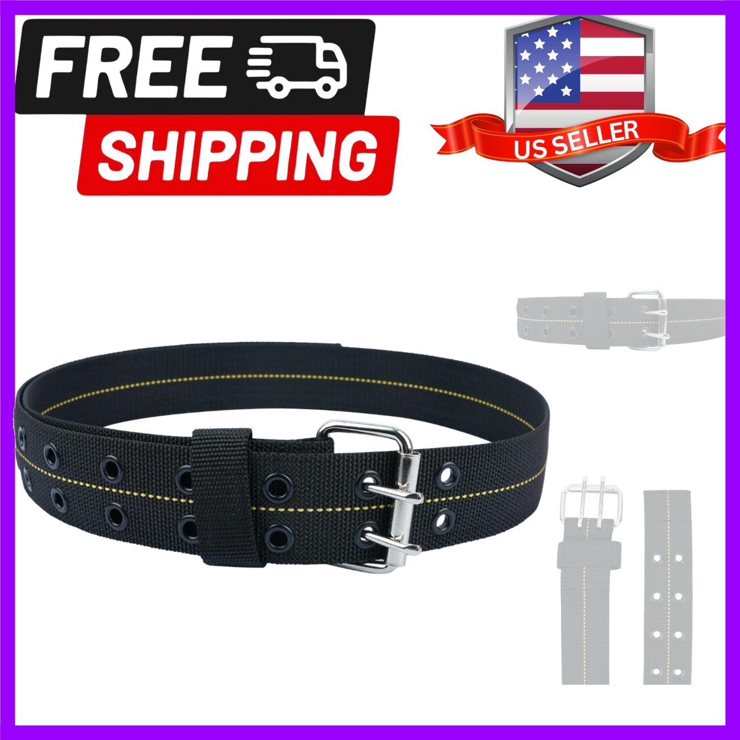 20-202 2in. Adjustable Heavy Duty Tool Belt, Black