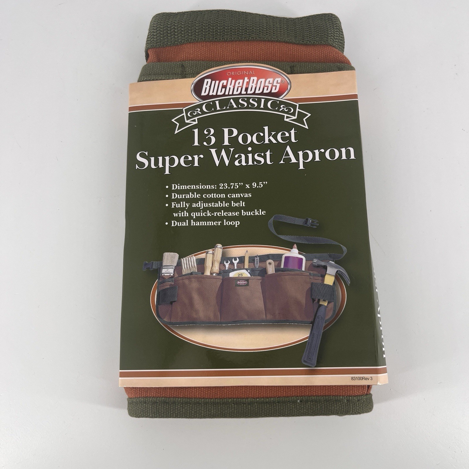 Bucket Boss 80100 Canvas SuperWaist Apron: 13 Pockets, fits up to 52″ Waist