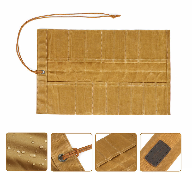 TOURBON Roll up Carving Tools Organizer Bag Carving Knifves Carry Pack for Gift