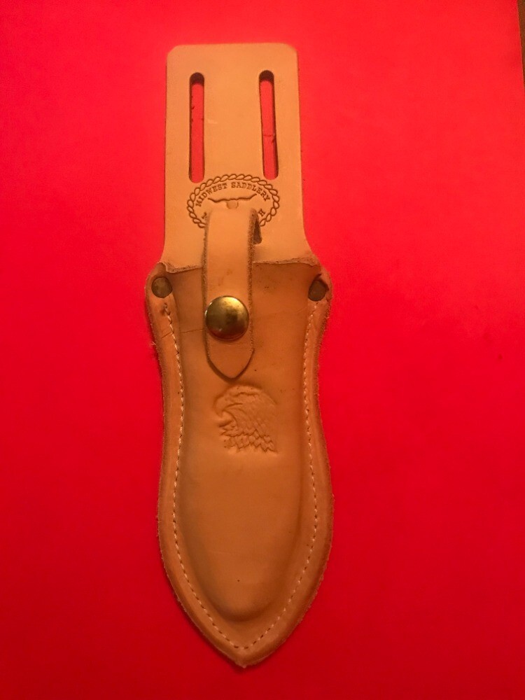 USA Leather Pliers Pouch Holds w/Snap Slotted Holds 6″ Pliers