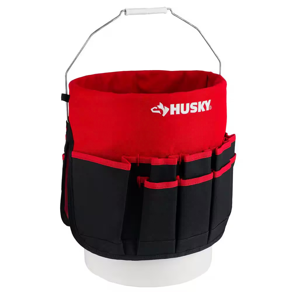 12 In. 30-Pocket Bucket Jockey 5 Gal. In-Bucket Storage Tool Bag