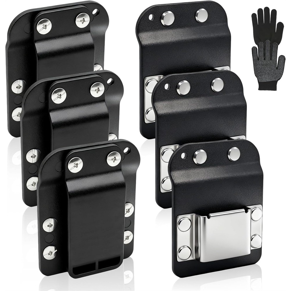 3 Pcs Drill Holder for Tool Belt, Tape Measure Holder with Metal Clip, 2 in9815