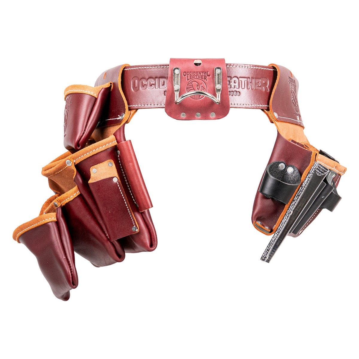 Occidental Leather Right Hand Commercial Drywall Tool Belt Setup, Brown, Large