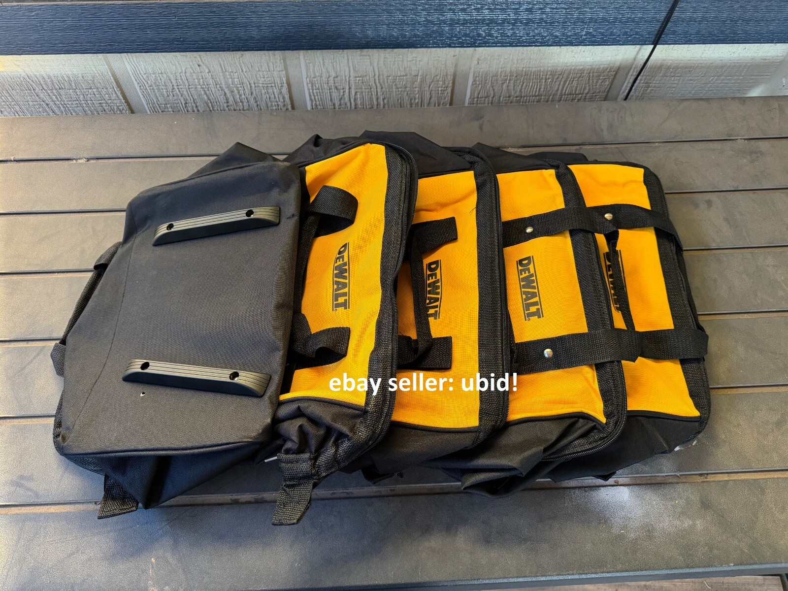 5) Dewalt Tool Bag Case 15″ x 10 x 9 Canvas For 20V Drill, Battery, Pocket Rails