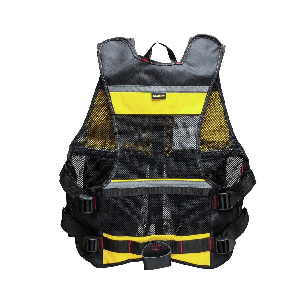 Stanley FMST530201 FATMAX One-Size-Fits-All Tool Vest – Gray/Black/Yellow New
