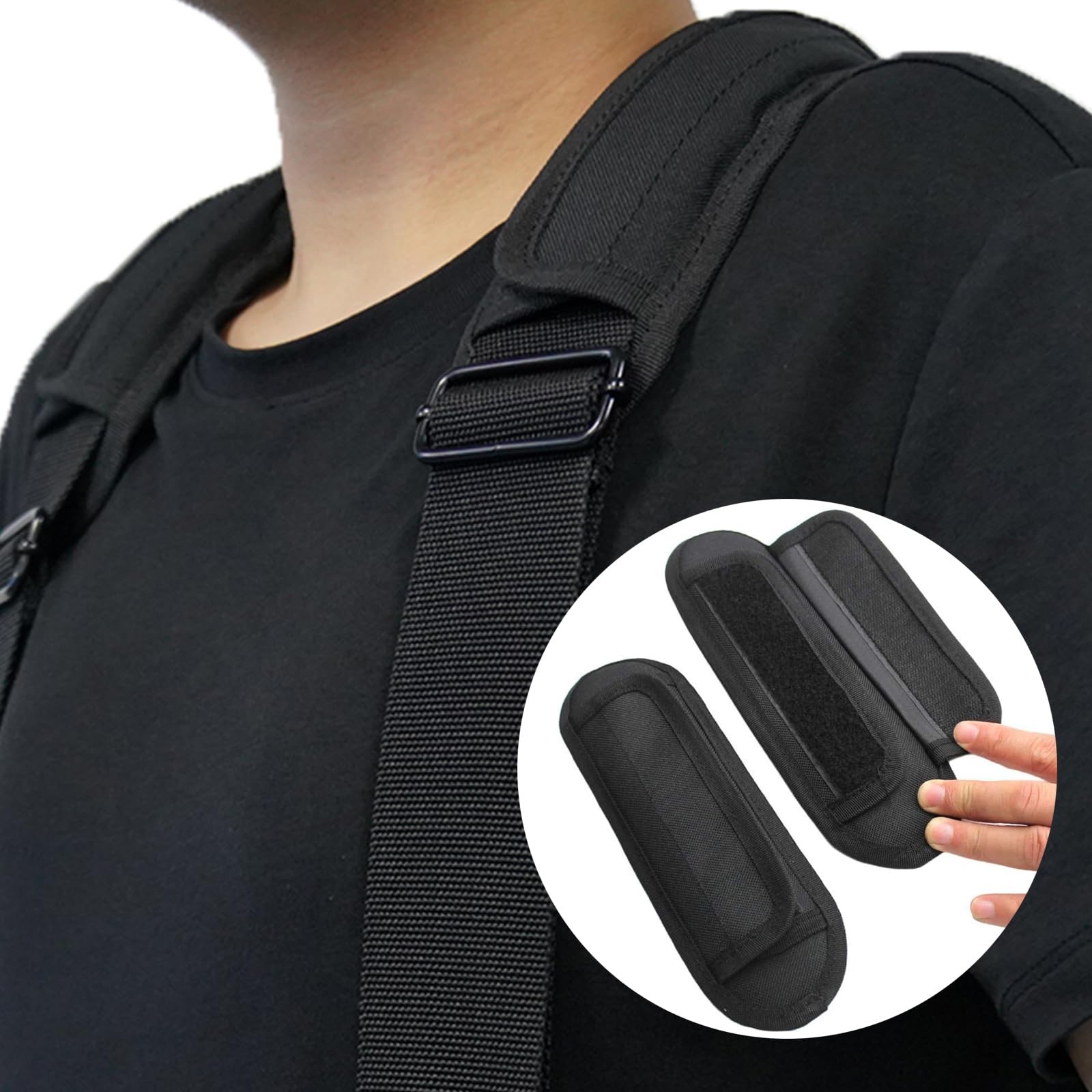 KUNN Tool Belt Suspenders Removable Padded Shoulder One size fits most, Black
