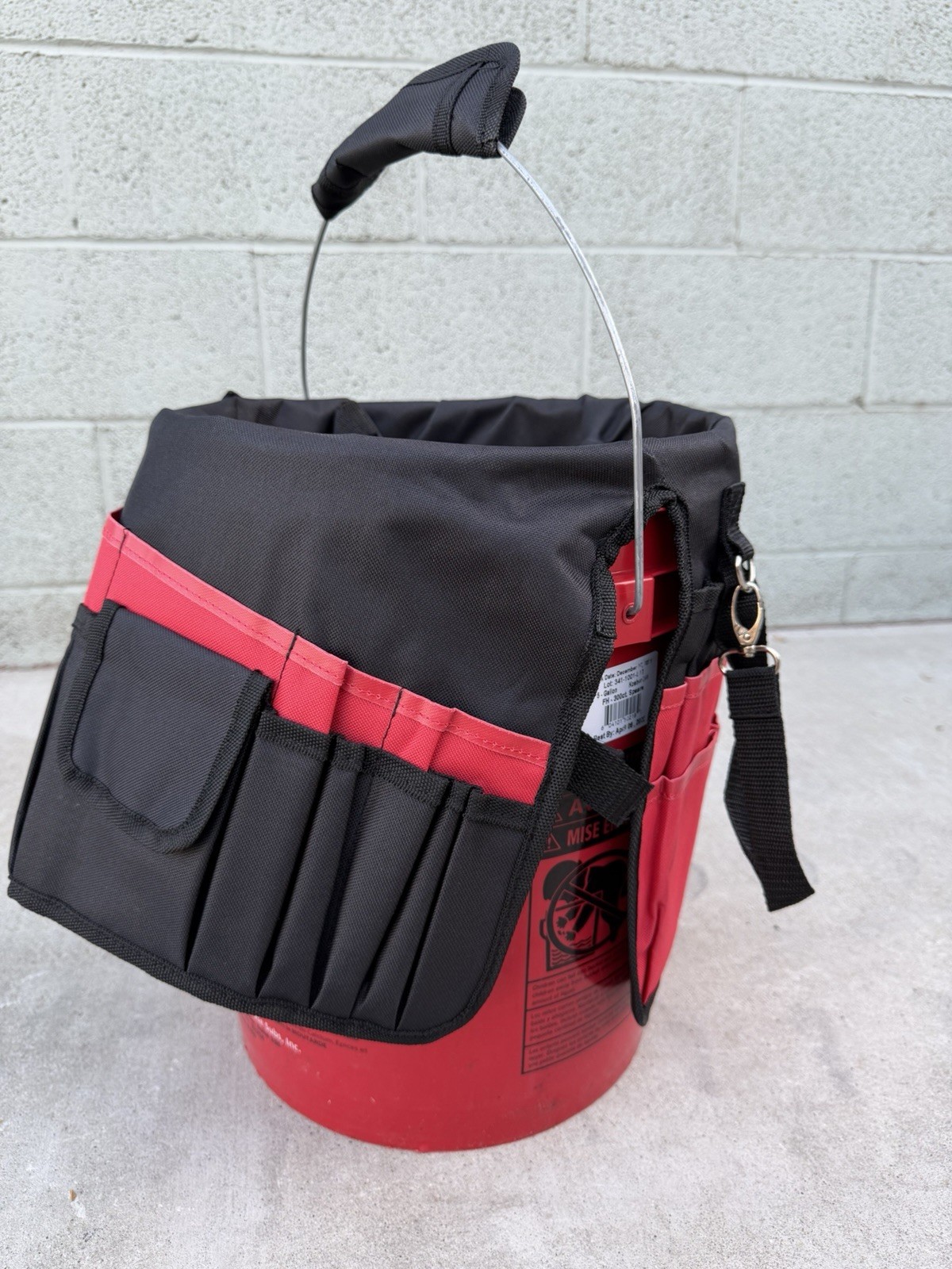 Snap On Tools 5 Gallon Bucket Caddy Tool Bag Storage Travel Case Snap-On Racing
