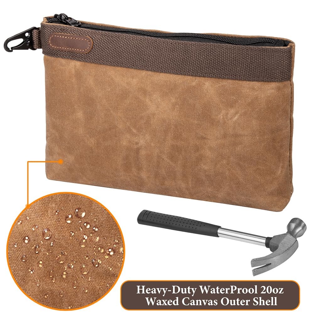 Hamks Waxed Canvas Tool 12 inches, Multi-color (Green, Khaki, Gray,Brown )