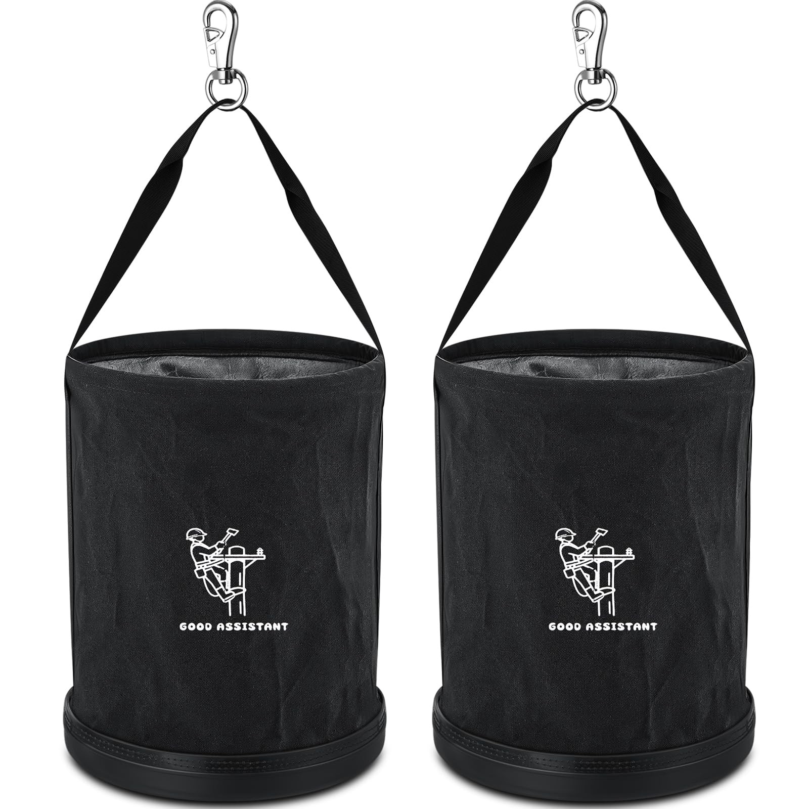 15″ x 12″ Canvas Tool Bucket Bag, Heavy Duty 150 Lbs Load Capacity, Truck Too