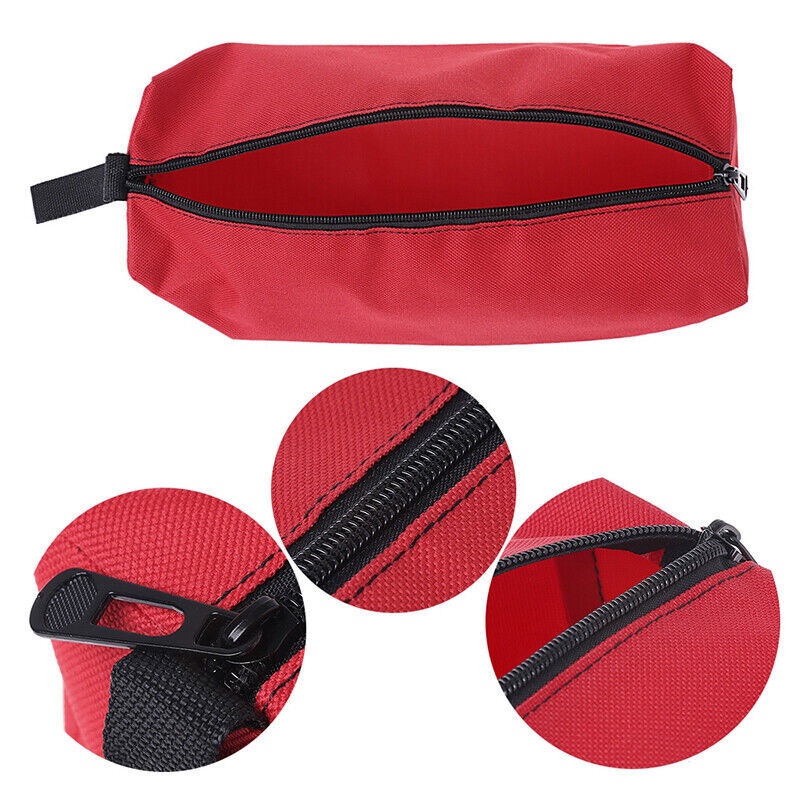 1 Pc New Tool Bag Small Contractor Soft Storage Case Tote Drill Red Impact