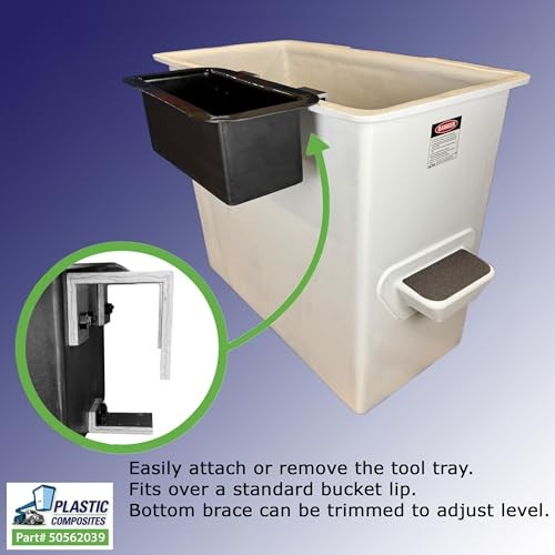Plastic Tool Tray – Bucket Mounted – Large – Outside Mount – Heavy Duty (2025