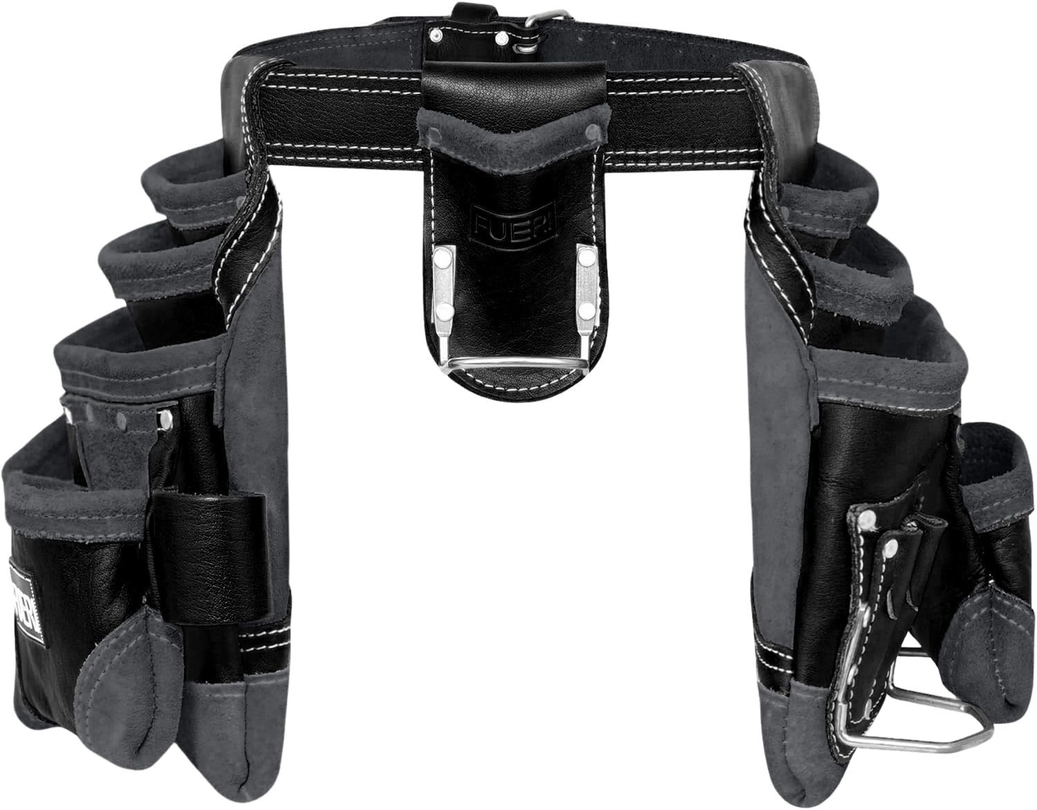 Leather Tool Belt Carpenter Electrician Construction Framer Pouch 16 Pocket Bag