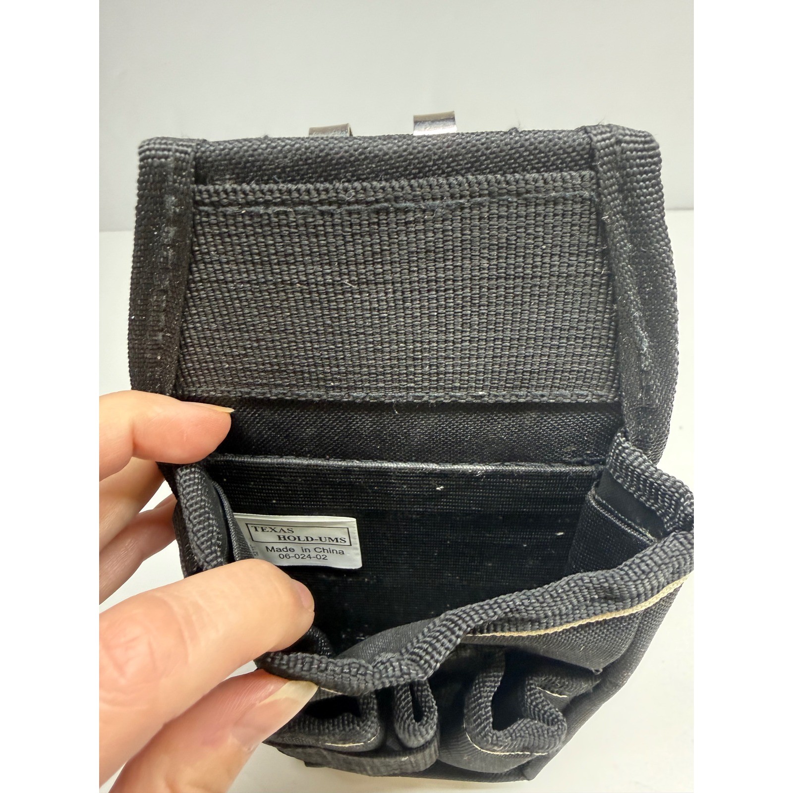 Texas Hold-Ums Black Ballistic Nylon Utility Pouch Belt Loop Case 06-024-02