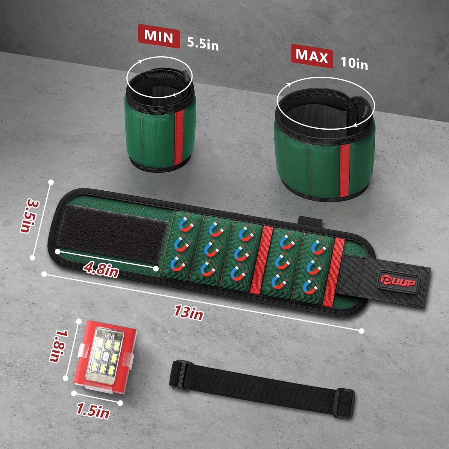 Magnetic Wristband with LED Light, Stocking Stuffers for Men, Christmas Gifts…