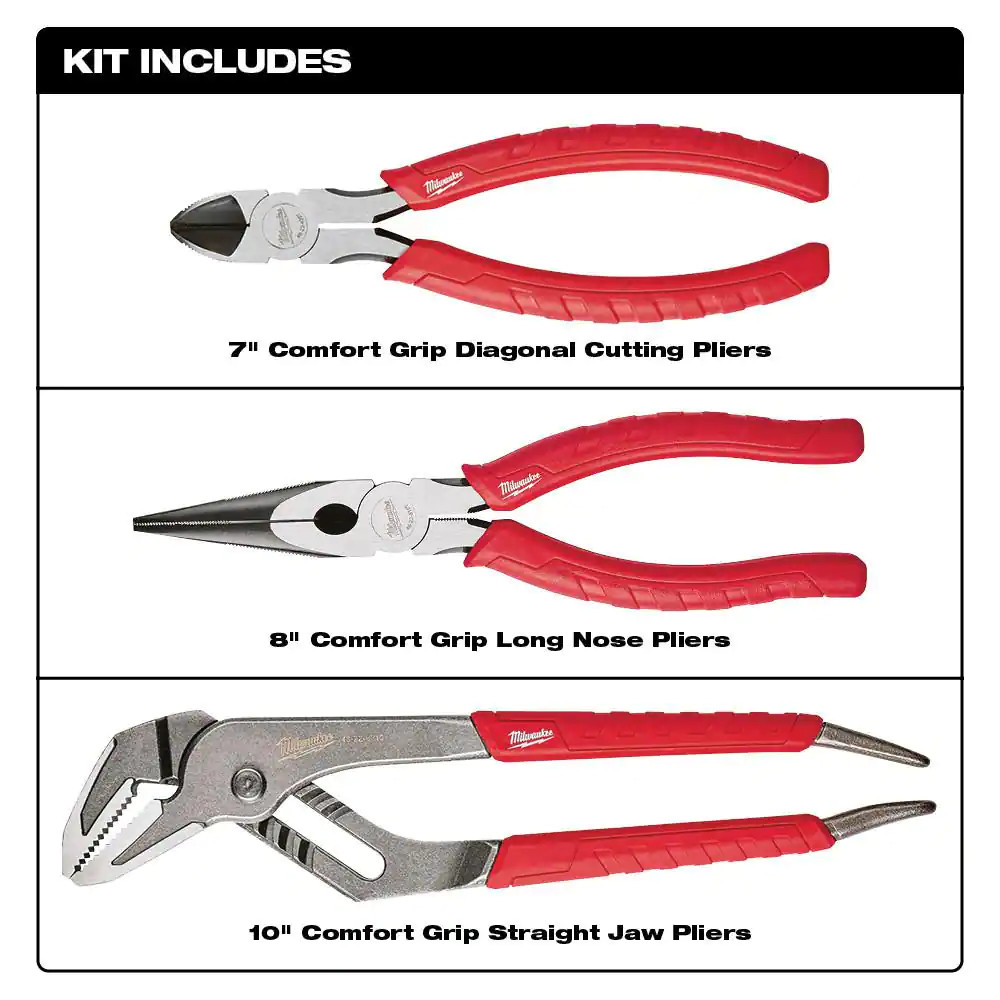 Technician Tool Bag Compact Contractor 6 Pack Screwdriver Set 3 Piece Plier Kit