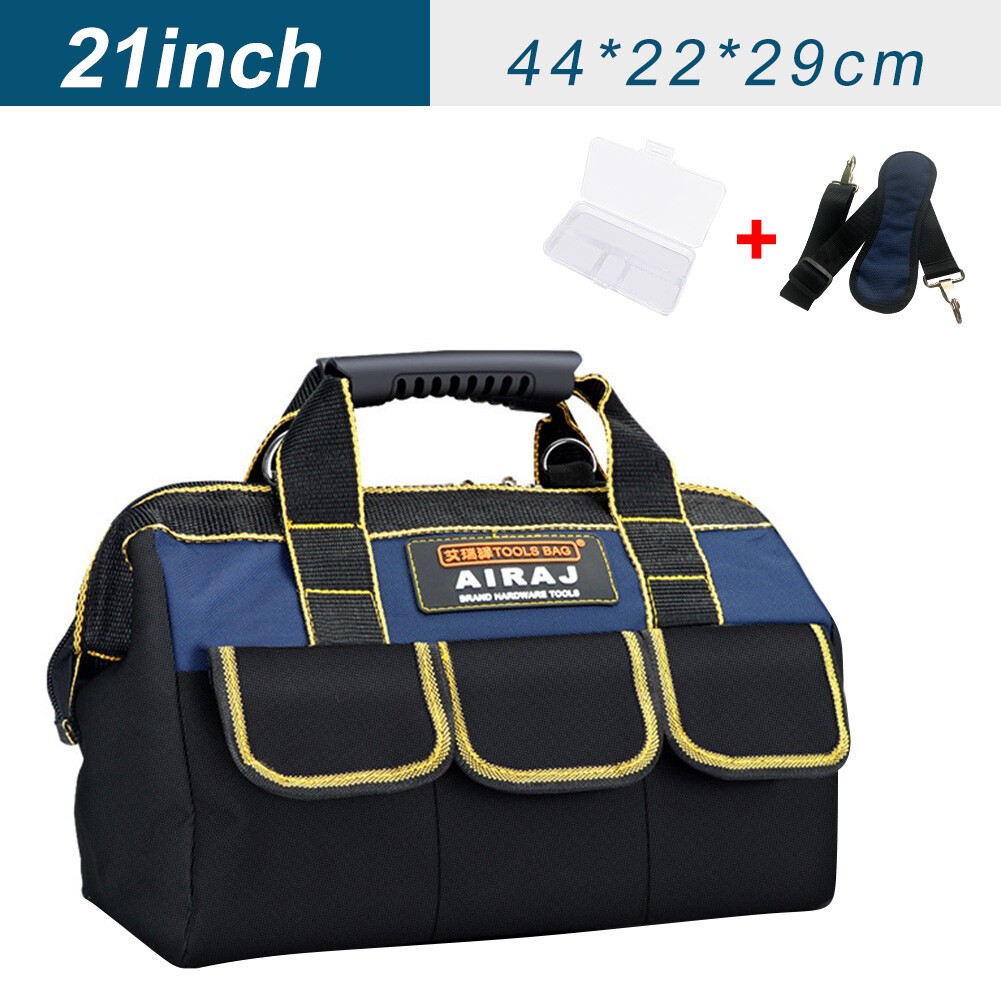 Multi-Function Tool Bag Oxford Cloth Electrician Wide Mouth Tool Bag Waterproof