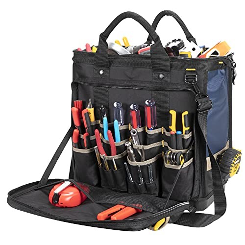 CLC Work Gear PB1543 17″ Molded Base Multi-Compartment Technician’s Tool Bag