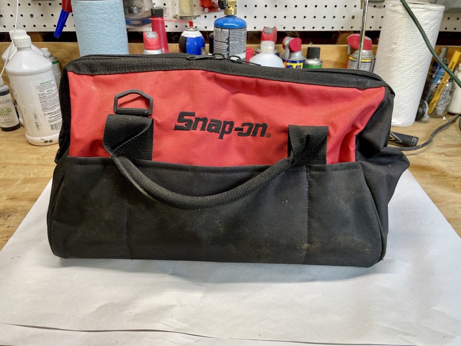 Snap-on Tools Power Tool Tote Bag Black and Red Set 18” And 14” Tool Bag