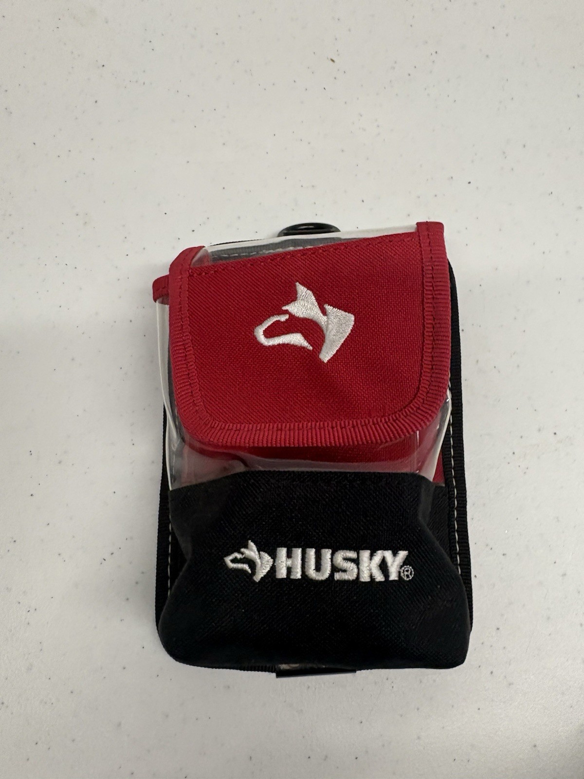 Husky 5 in Clear Tool Belt Pouch Protective Flap Clip 1001839208