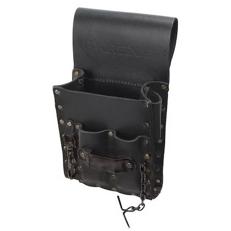Greenlee 0258-13 Tool Pouch, Leather, 5 Pocket
