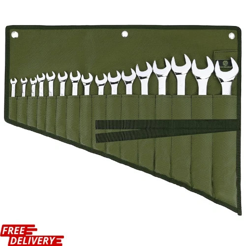 16 Pockets Wrench Roll Organizer Wrench Pouch Roll up with Water Proof Oxford Cl