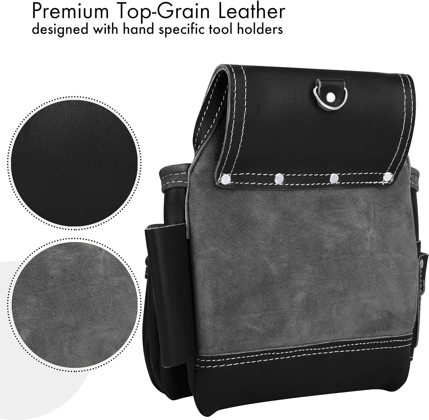 FUERI Tool Pouch Framers Combo Tool Belt Set, Multipurpose 17 Pocket Work Belt