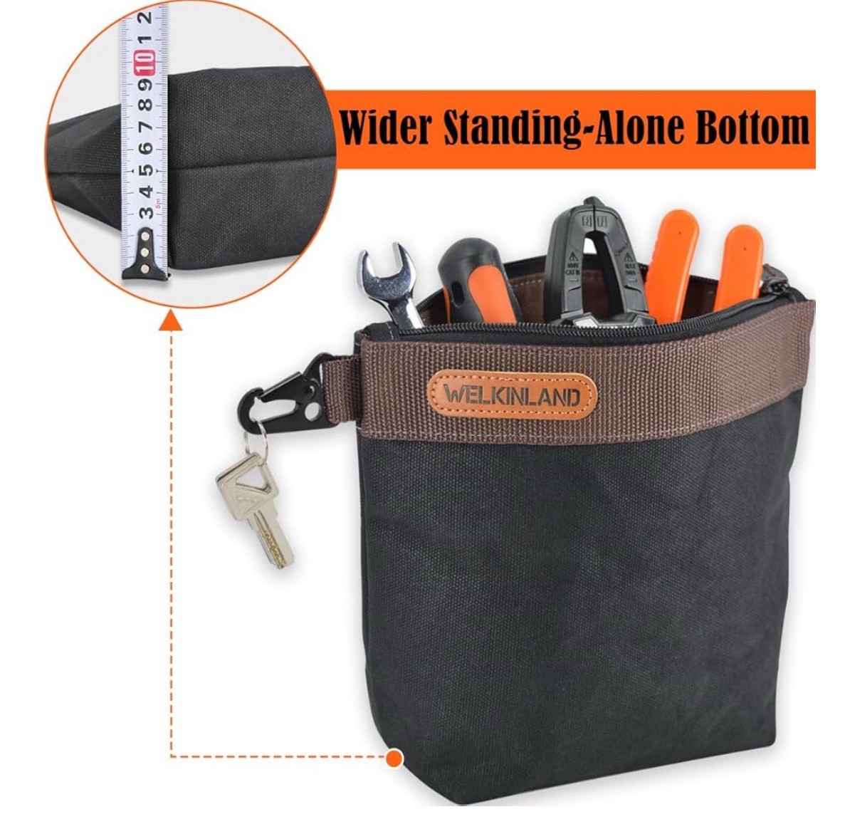 Waxed Canvas Tool Pouch 4 PCS Set, 10 Inch Tool Pouches with Zipper, BRAND NEW