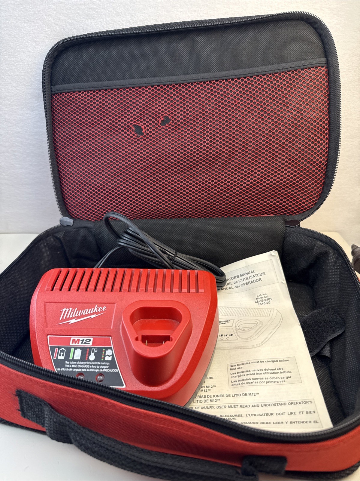 Milwaukee M12 Soft Case Tote & M12 Charger Base Only New Never Used READ
