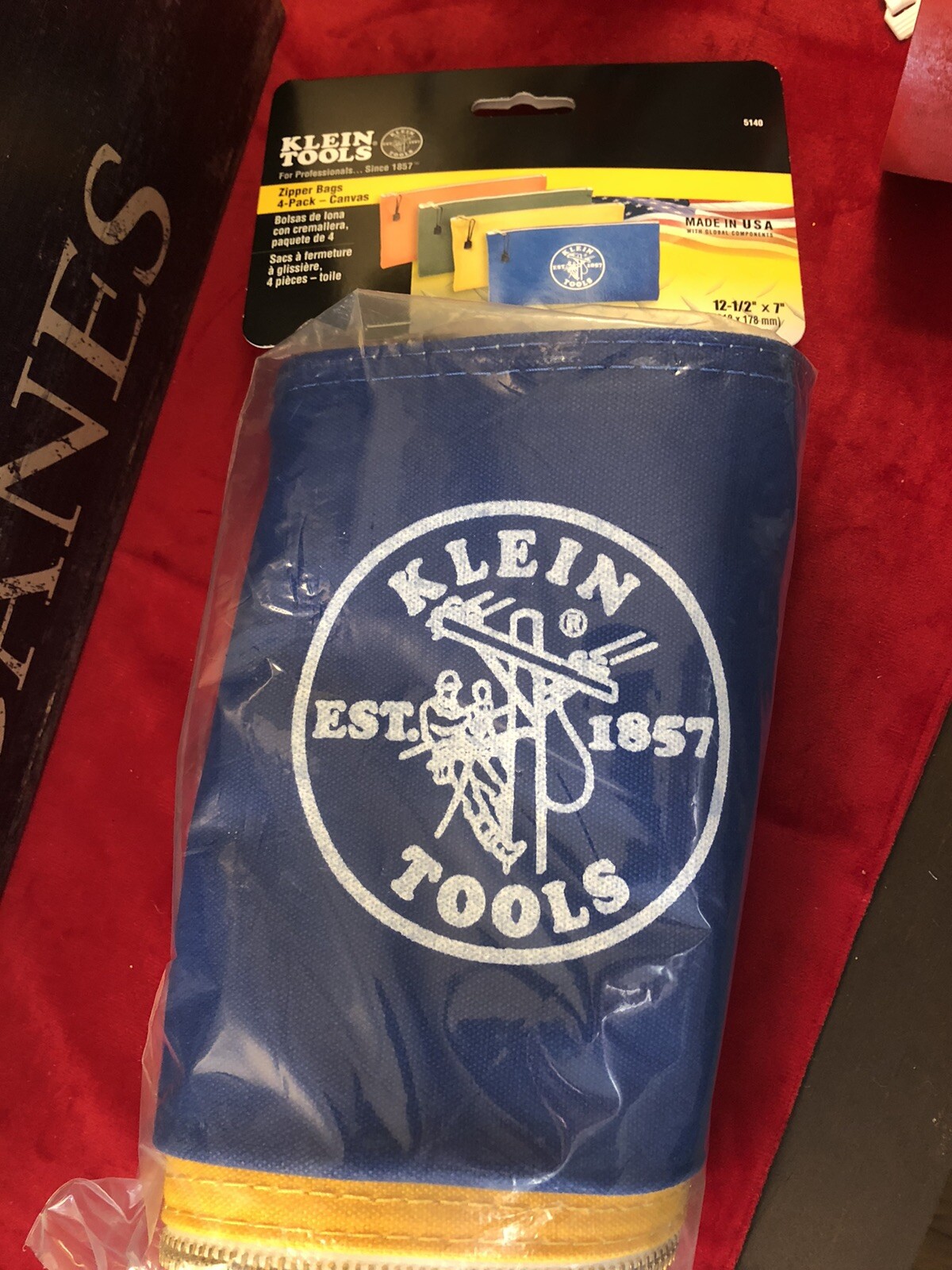 Klein Tools 5140 4 Pack Canvas Zipper Tool Bags