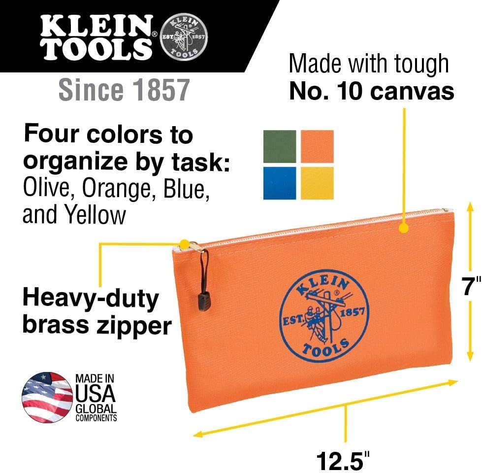 Durable 6-Piece Tool Bag Storage Kit with Reinforced Design & Colorful Pouches