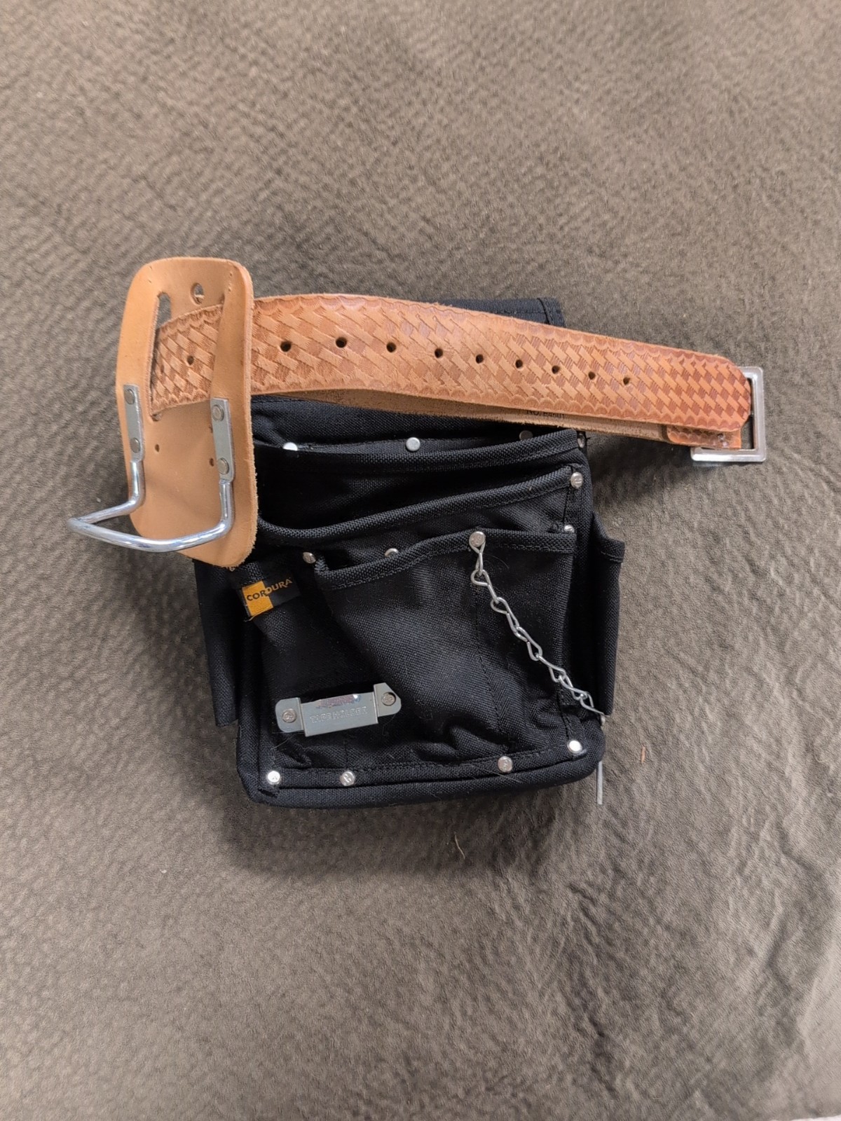CLG Custom Leather Craft Tool Belt Bag And Hammer Loop Cordura CLG Bag