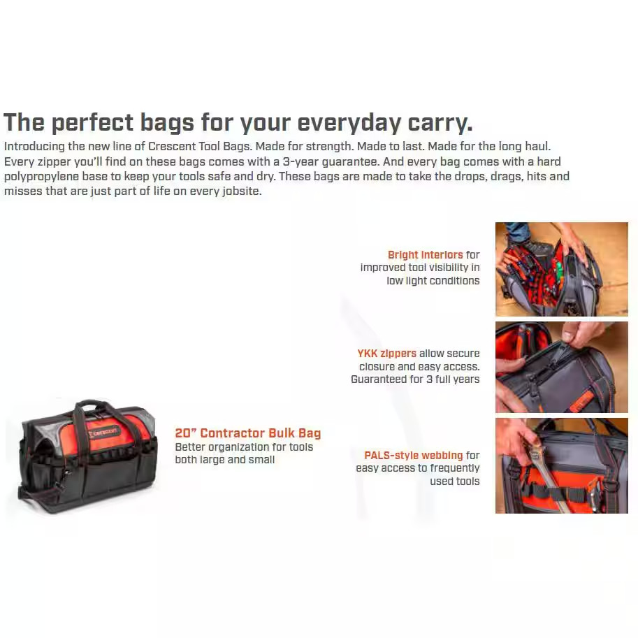 20 In. Contractor Tool Bag