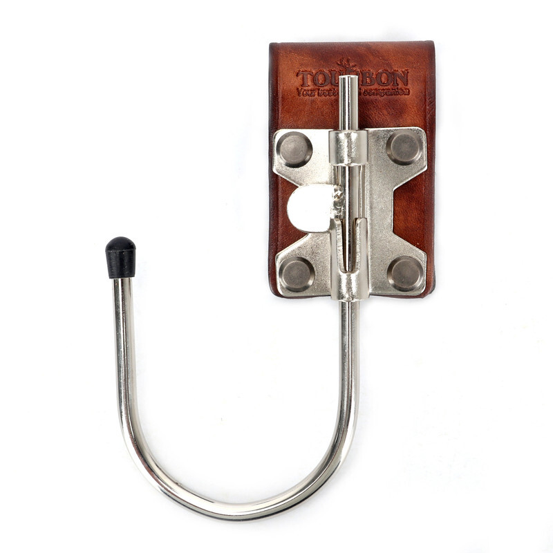 TOURBON Leather & Metal Tool Hook: Float, Trowel, Drill & Framer Tools Carrier