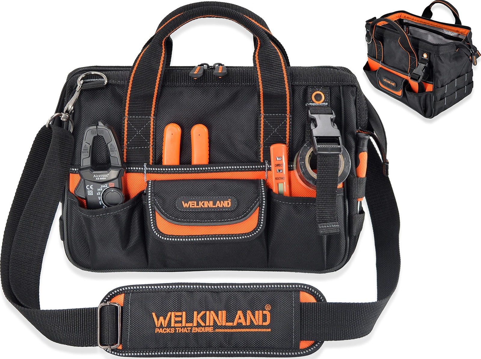 WELKINLAND 13-Inch Small tool bag, Electrician tool bag, Electrical tools bag, H
