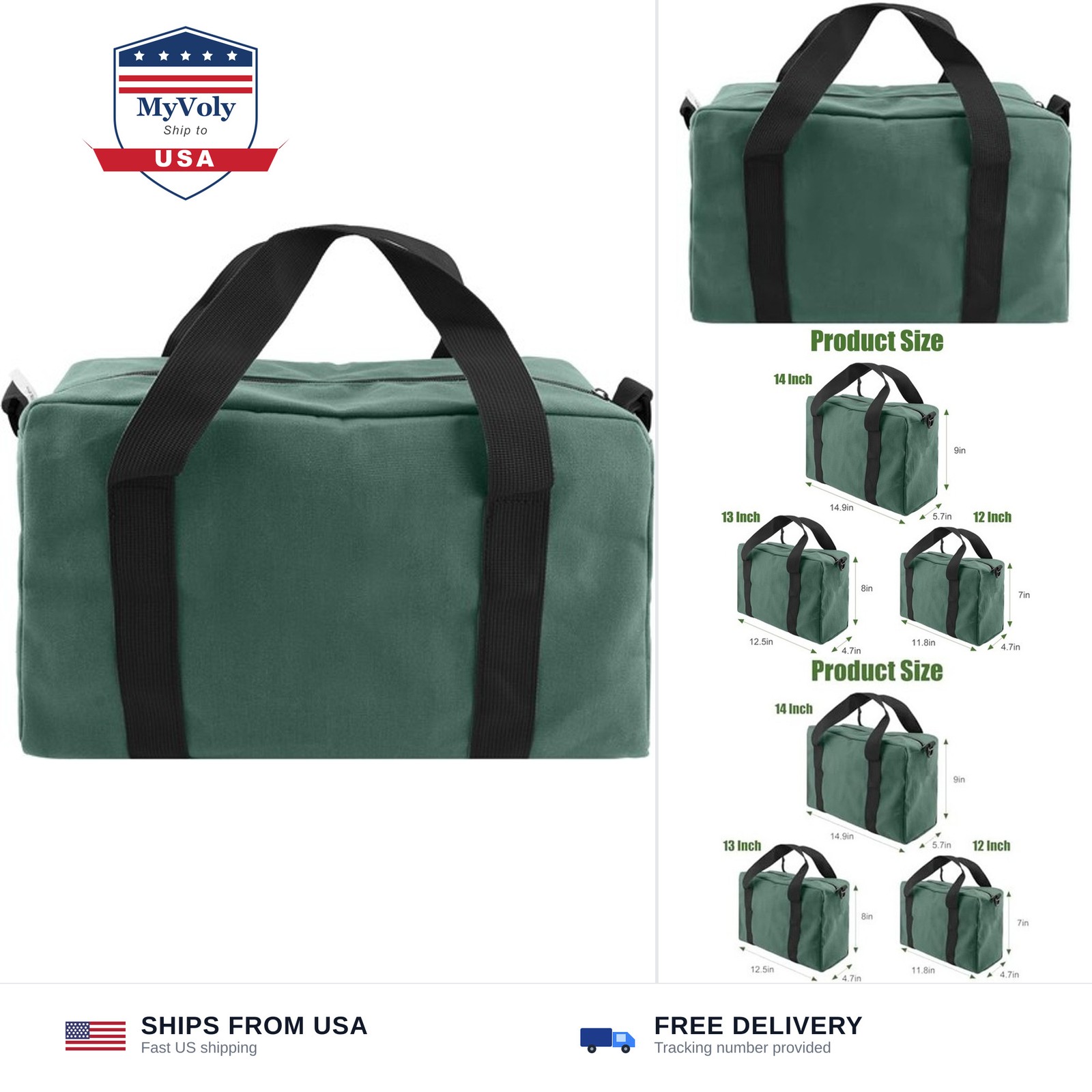 Small Tool Bag, Close Top Wide Mouth Tool Organizer Bag, Large Tool Bags | Ca…