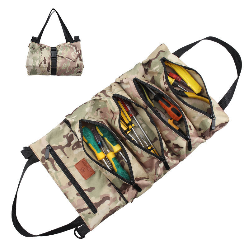 Roll Up Tool Bag Multi-Purpose Pouch Wrench Organizer Small Shoulder Tool Bag