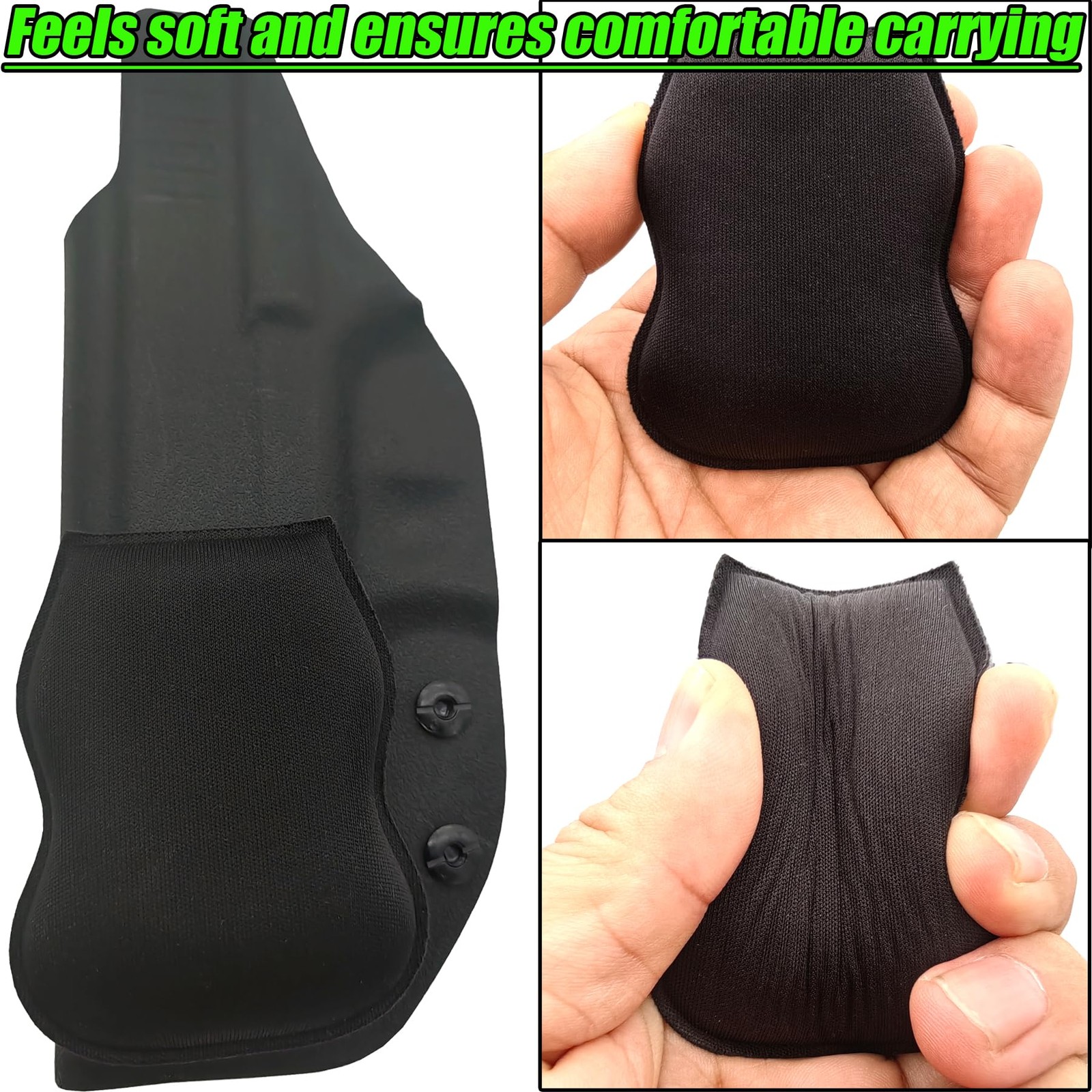 Wedge Pillow Kit for IWB Holsters, Universal Adhesive Pad, Backer Concealed C…